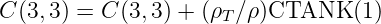 C (3,3) = C (3,3) + (ρ ∕ρ)CTANK (1)
T