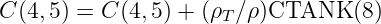 C (4,5) = C (4,5) + (ρT∕ρ)CTANK (8)