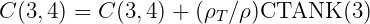 C (3,4) = C (3,4) + (ρ ∕ρ)CTANK (3)
T