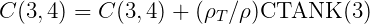 C (3,4) = C (3,4) + (ρ ∕ρ)CTANK   (3)
                      T
