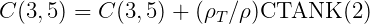 C (3,5) = C (3,5) + (ρ ∕ρ)CTANK (2)
T