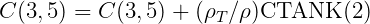 C (3,5) = C (3,5) + (ρ ∕ρ)CTANK   (2)
                      T
