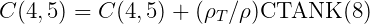 C (4,5) = C (4,5) + (ρT∕ρ)CTANK (8)