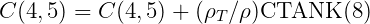 C (4,5) = C (4,5) + (ρT∕ρ)CTANK   (8)
